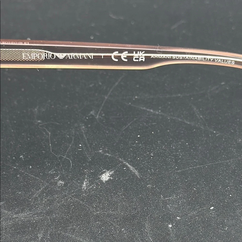 Emporio Armani Brown Cat-Eye Glasses